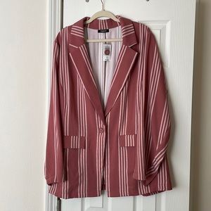 Torrid Rose Stripe Boyfriend Blazer
